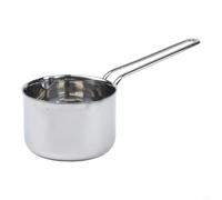 Wodsty Faitout en acier inoxydable avec couvercle en verre trempé, petite casserole de 23,5 cm pour lait et nouilles, transfert de chaleur efficace pour gaz ou électrique pour cuisinière