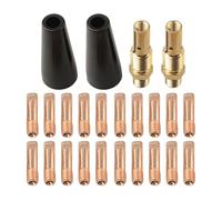 Wodsty Flux Core Kit de soudure sans gaz avec 24 embouts de contact et diffuseurs, remplacement pour Lincoln Magnum 100L, Weld-Pak 100HD/125HD/140HD/180HD et pour Eastwood Mig 135/175