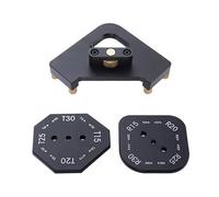 Wodsty Gabarit de défonceuse à rayon d'angle avec modèles R15 R30 et T15 T30, fixation en alliage d'aluminium pour cadres photo et bords de table