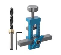 Wodsty Gabarit d'installation de porte d'armoire avec foret et collier d'arrêt, outil de quincaillerie d'armoire en alliage d'aluminium pour installer un cadre frontal ou des armoires sans cadre, des