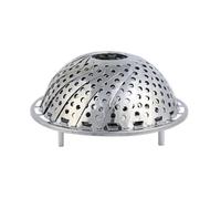 Wodsty Grille vapeur pliable en acier inoxydable avec crochet pour légumes, fruits, œufs, viande et fruits de mer, compatible avec autocuiseur, poêle, cuiseur à riz et friteuse de cuisine