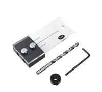 Wodsty Guide de repérage de gabarit de perçage de 1/4" pour le positionnement et le poinçonnage des trous, pour perceuse à bois