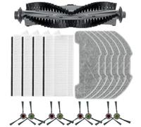 Wodsty Kit brosse latérale principale, filtre et serpillère en fibre pour Airrobo P30 Ro Uum Clner - Ensemble de pièces de rechange avec brosses Lon, papier filtre et Ths lavables