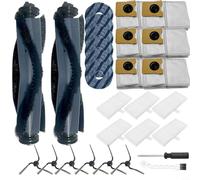 Wodsty Kit complet de 28 pièces de rechange pour aspirateur robot Eufy Omni C10 avec brosses principales, filtres, brosses latérales et sacs à poussière