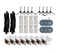 Wodsty Kit complet de rechange 36 pièces pour aspirateur robot Eufy Omni C20 comprenant brosse principale, brosses latérales, filtres HEPA, sacs à poussière et brosse de nettoyage pour un entretien