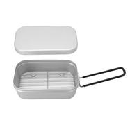 Wodsty Kit de camping en plein air avec grille à vapeur en alliage d'aluminium et bols pour pique-nique, survie et randonnée, léger et antirouille