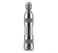 Wodsty Kit de réparation sans chambre à air pour VTT en alliage d'aluminium, kit de réparation de crevaison pour vélo avec 3 forets et 5 bandes en caoutchouc, mallette cylindrique portable (argenté)