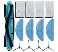 Wodsty Kit d'entretien complet avec brosse principale, brosses latérales, filtre et chiffons en microfibre pour robots MEDION X41 SW+ X42 SW+ MD 12034 (A)