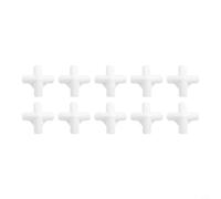 Wodsty Lot de 10 connecteurs en T pour mât de tente, joints fixes à 3 voies pour auvent de camping, diamètre intérieur 16 mm, accessoires en plastique blanc (tee à 120 degrés)