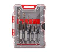 Wodsty Lot de 10 extracteurs de vis et forets HSS avec extracteur de cannelure hélicoïdale pour vis cassées, endommagées et dénudées dans un étui de rangement