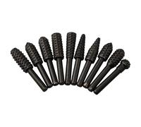 Wodsty Lot de 10 limes rotatives à tige 635 mm pour perceuse électrique et sans fil, pour bois, plastique et métal souple