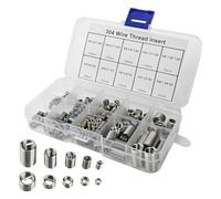 Wodsty Lot de 150 pièces de réparation de filetage M3 à M8 en acier inoxydable, inserts filetés avec profil losange pour métal et plastique, alternative durable Helicoil