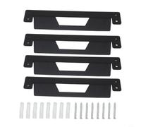 Wodsty Lot de 2/4 supports muraux en métal compatibles avec toughbuilt pour stacktech, plaques de montage noires pour boîtes à outils et systèmes de rangement, pour support en fer robuste (4 pièces)