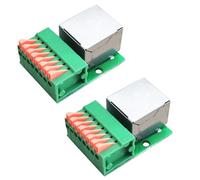 Wodsty Lot de 2 connecteurs de câblage rapide Rj45 8P8C femelle sans soudure vers 8 broches, bornier à sertir à ressort pour extension de câble Ethernet Cat5/6, compatible avec routeur, PC, caméra de