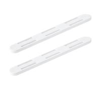 Wodsty Lot de 2 glissières de tiroir blanches pour paniers de rangement et bacs de rangement, 26,4 x 2,9 x 1,1 cm, installation facile, guide coulissant lisse pour armoire de cuisine, ensemble