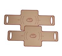 Wodsty Lot de 2 moules à pain en silicone, anti-adhésifs, réutilisables, pour un transfert simple de la pâte, passe au four jusqu'à 260 °C, rouge/noir/gris