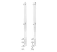 Wodsty Lot de 2 pinces de bureau étendues et supports de fixation pour panneau perforé, design sans clou en métal pour bureaux de 1 à 55 cm d'épaisseur, blanc