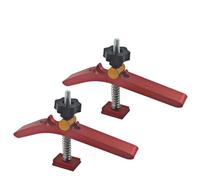 Wodsty Lot de 2 pinces de maintien à action rapide en alliage d'aluminium pour le travail du bois et le travail des métaux, filetage M8, rouge