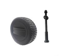 Wodsty Lot de 2 roues de gril silencieuses pour barbecue Traeger, 75 x 40 mm, pièces de rechange en caoutchouc, accessoires d'extérieur résistants aux intempéries, noir