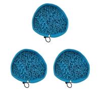 Wodsty Lot de 3 serpillères triangulaires en microfibre corail pour nettoyeur vapeur avec cordon de serrage, remplacement lavable pour balai à tête triangulaire sur sols durs texturés ou inégaux