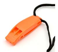 Wodsty Lot de 3 sifflets de sécurité pour équipement de sports nautiques à double fréquence - Signalisation SOS avec cordon (noir, orange, vert)