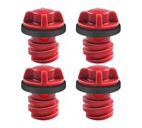 Wodsty Lot de 4 bondes de rechange avec raccord de tuyau pour réservoir Yeti Roadie Tundra et refroidisseurs Rtic étanches ABS et joint en silicone rouge, bleu, noir, orange