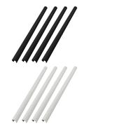 Wodsty Lot de 4 cache-tuyaux de radiateur en plastique réglable de 15 mm - Noir