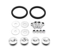 Wodsty Lot de 4 fixations à dégagement rapide en aluminium pour pare-chocs de voiture avec anneaux de renfort et écrous pour tous les véhicules