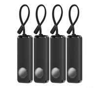 Wodsty Lot de 4 supports de piles AA pour Airtag AA - Étanchéité IPX7 - Boîtier en ABS durable pour 2 piles AA - Coque de protection résistante aux chocs pour une utilisation en extérieur - Noir