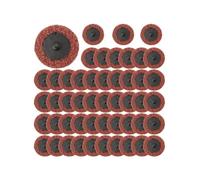 Wodsty Lot de 50 disques abrasifs en oxyde d'aluminium à grain moyen de 5,1 cm pour meuleuse à matrice, dos à rouleau pour tampons de conditionnement