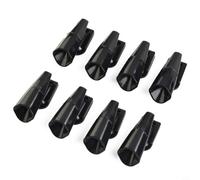 Wodsty Lot de 8 sifflets répulsifs pour animaux de voiture pour cerf, chien, coyote pour renard, plastique ABS, activé par le vent, avertissement de sécurité avec ruban adhésif, noir
