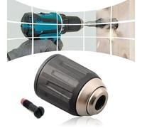 Wodsty Mandrin de perceuse sans clé pour Makita DHP484, DDF484, DDF446, DDF482, BHP452, BDF453, BDF452 de rechange - 1,27 cm, noir