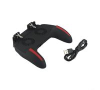 Wodsty Manette de jeu rafraîchissante pour téléphone portable avec double ventilateur, poignée ergonomique contre la surchauffe, support de téléphone portable robuste en ABS + métal, compatible avec