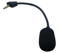Wodsty Microphone antibruit pour Cloud pour casque sans fil alpha, plaqué or 3,5 mm, câble de 17 cm, montage facile, noir