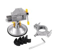 Wodsty Mini étau de table en alliage d'aluminium avec rotation à 360 degrés et serrage réglable de 0 à 30 mm pour le travail du bois, le bricolage et la réparation, base à ventouse