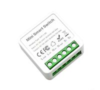 Wodsty Module de commutation WiFi intelligent pour commutateur Wi-Fi TUYA, pour relais pass-through MINI pour interrupteurs muraux traditionnels, contrôle bidirectionnel 16 A, compatible avec Alexa et