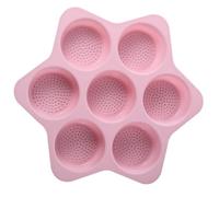Wodsty Moule à pain à hamburger en silicone à 7 cavités, anti-adhésif, pour muffins, tartes et œufs, passe au lave-vaisselle, 38,5 x 38,5 cm