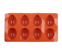 Wodsty Moule en silicone pour œufs de Pâques, 8 cavités de qualité alimentaire, antiadhésif, chocolat pour bonbons, savon, bougies, pour la pâtisserie de vacances, rose/rouge/violet