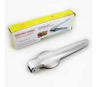 Wodsty Ouvre-châtaignier en acier inoxydable avec bord dentelé croisé et prise en main confortable, 17 x 5,5 x 4 cm