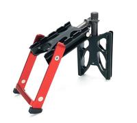 Wodsty Pédales de vélo en alliage d'aluminium avec 3 roulements et fermeture magnétique, pliable avec béquille pour vélos pliants, noir/rouge