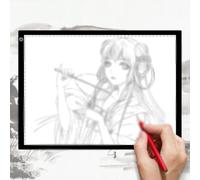 Wodsty Plaque lumineuse LED pour protection des yeux A4 3 luminosités Table à dessin PC blanc pour peinture broderie (pour A3)