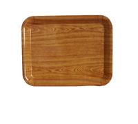 Wodsty Plateau de service rectangulaire en mélamine antidérapant et résistant aux rayures pour servir, salle à manger et cuisine