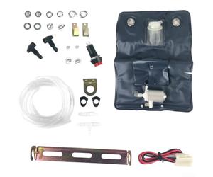 Wodsty Pompe de lave-glace 12 V avec kit de sac d'eau de 1 l | Connexion directe 12 V, Plug and Play, pas de câblage supplémentaire, pour tous les véhicules