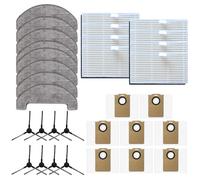 Wodsty Pour Monsga MS1 Max Ro Uum Reacement Kit : brosses latérales, serpillère lavable en fibre, sacs à poussière non tissés et filtre H-Efficiency pour la capture des poils d'animaux et des