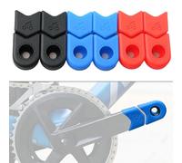 Wodsty Protège-bras de manivelle de vélo en silicone, capuchon de | Housse de protection de manivelle de vélo en silicone pour VTT, vélo de route, antichoc, noir, rouge, bleu, 2-4