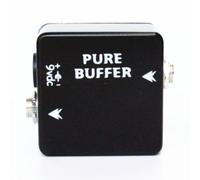 Wodsty Pure Buffer Pédale d'effets - Amplificateur de signal à faible bruit dans un boîtier en métal, guitare électrique et basse, prises jack 6,35 mm, adaptateur 9 V