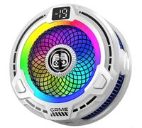 Wodsty Refroidisseur magnétique pour téléphone portable 30 W avec puce IA éclairage RVB léger compact pour iOS pour Android Gaming Accessoires Noir (blanc)