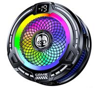Wodsty Refroidisseur magnétique pour téléphone portable 30 W avec puce IA éclairage RVB léger compact pour iOS pour Android Gaming Accessoires Noir (noir)
