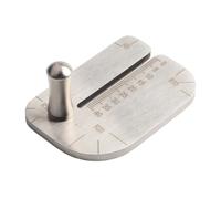 Wodsty Règle de poinçonnage en acier inoxydable pour cuir et projets de couture 60 x 45 mm