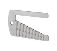 Wodsty Règle Gabarit en Acier Inoxydable pour Coins Arrondis, Outil de Mesure de Bracelet de Montre et Ceinture, Modèle de Perçage 6 mm, Artisanat Cuir(A)